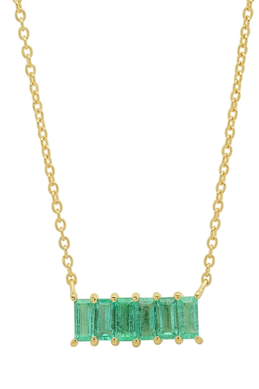 Eriness | Emerald Baguette Staple Necklace