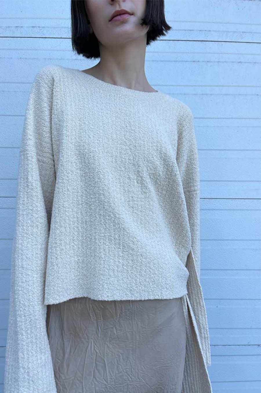 Lauren Manoogian | Rib Sash Pullover In Natural