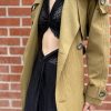 Róhe | Textured Trench Coat In Dull Gold