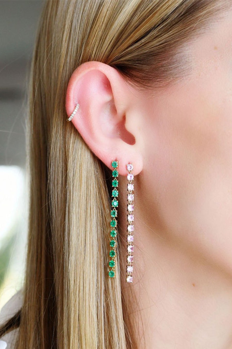 Eriness | Emerald Link Earrings