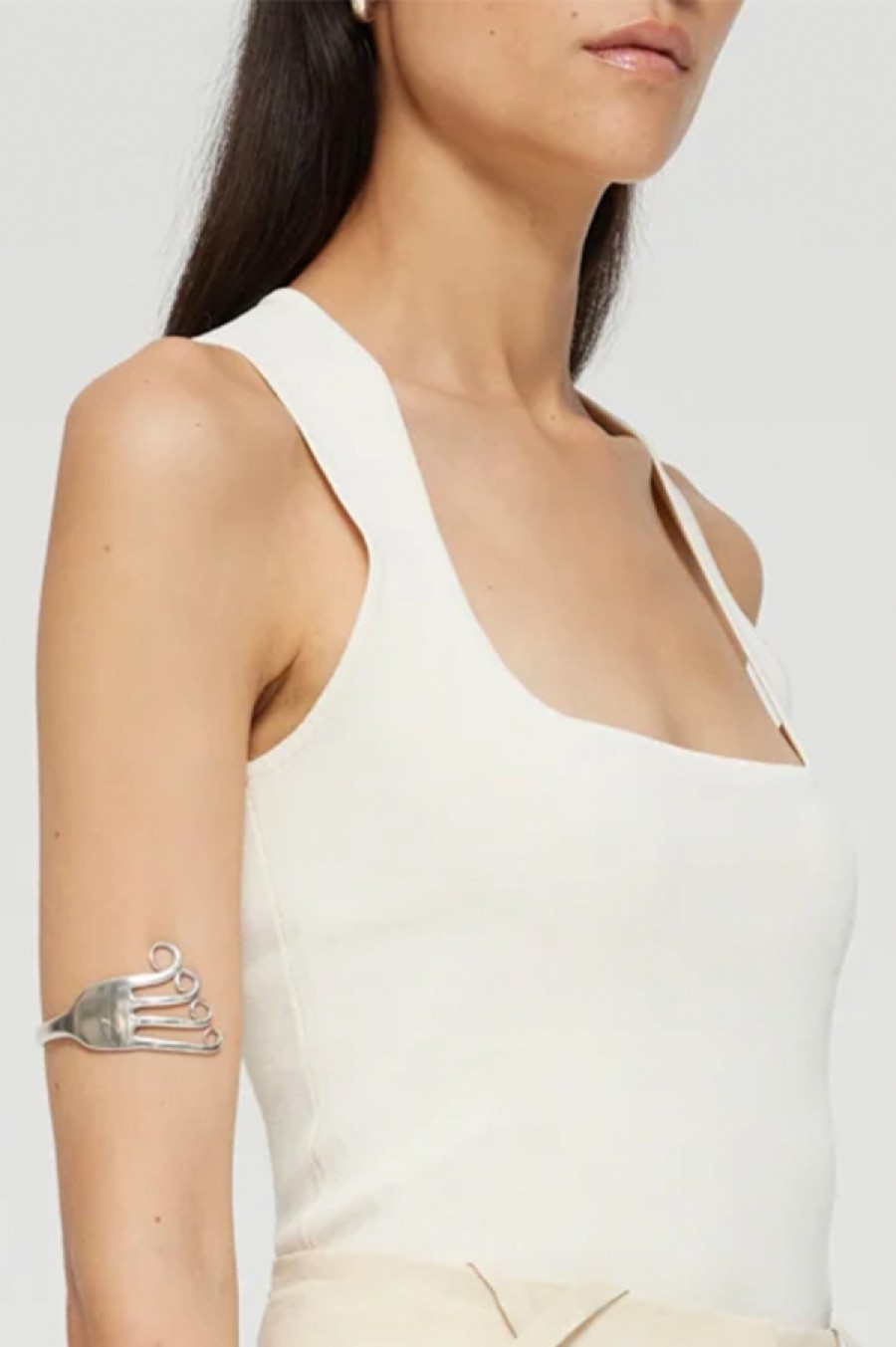 Róhe | Bustier-Shaped Knitted Top In Cream