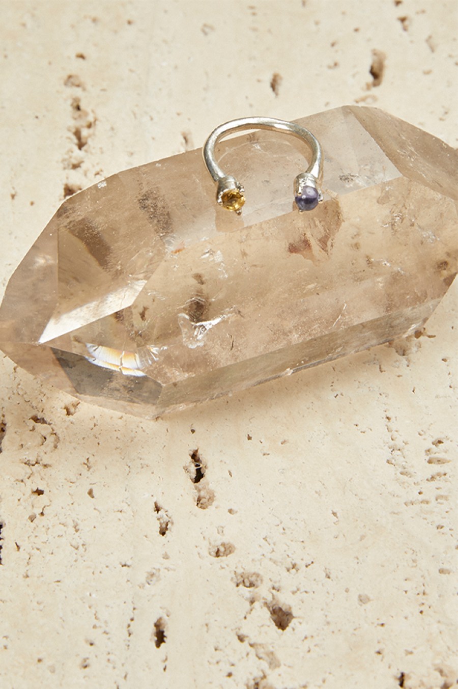 Aesa | Lolite & Citrine Double Ring