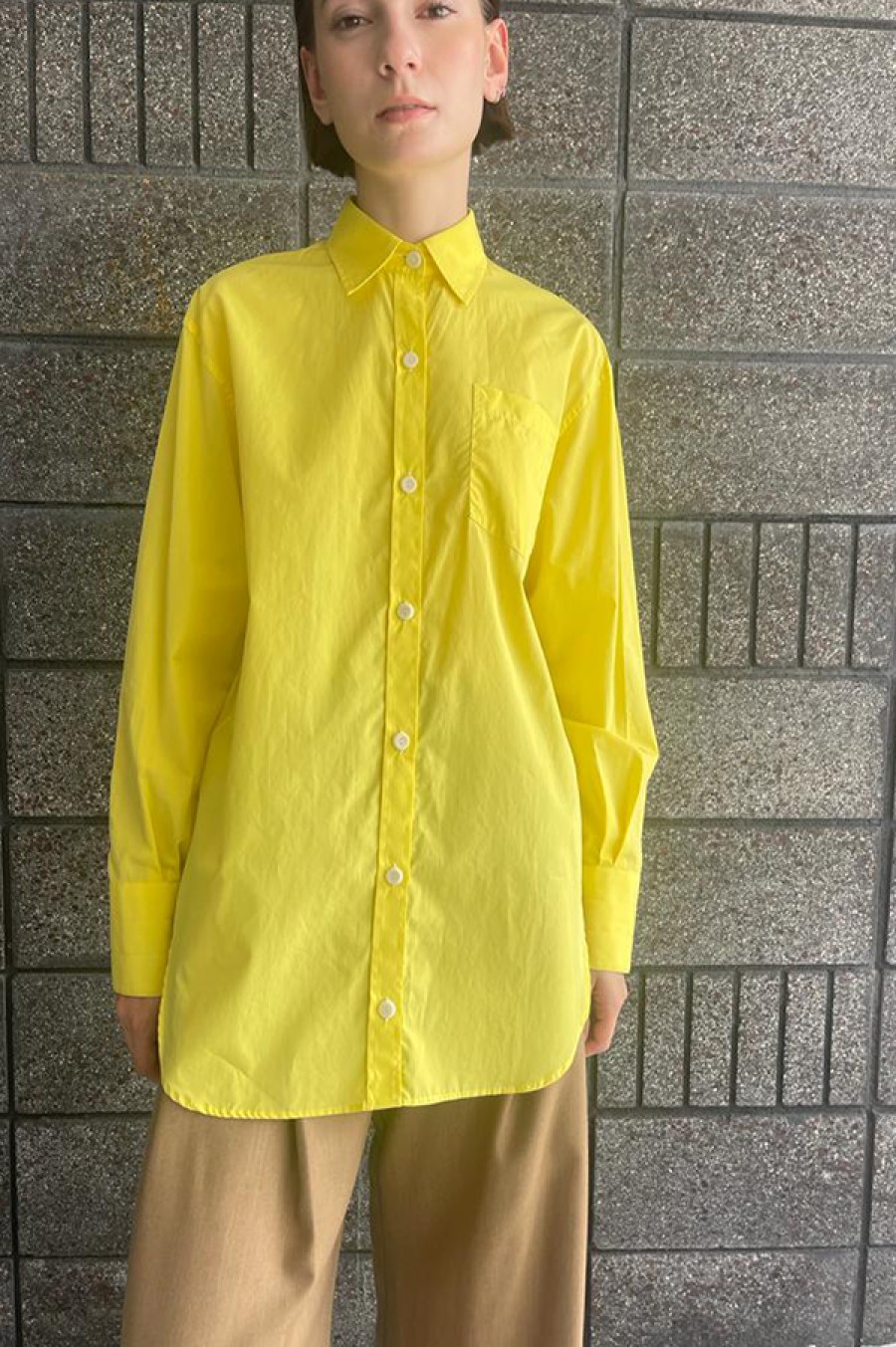 Maria McManus | Oversized Tunic Shirt In Acid Yellow