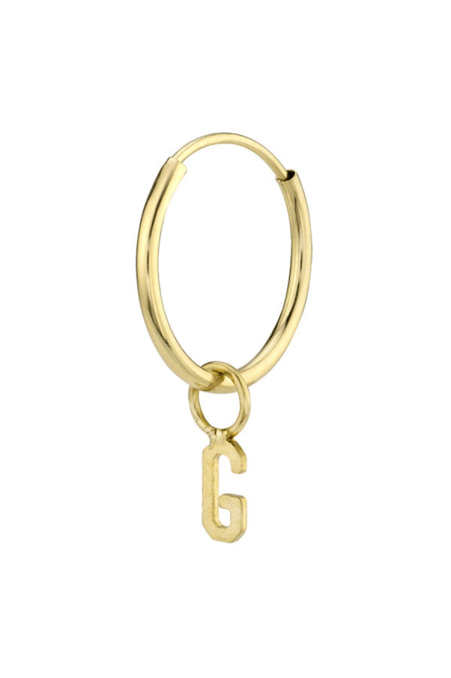 Gabriela Artigas | Single Initial On Baby Hoop Earring