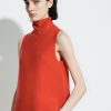 Christian Wijnants | Kewit Whole Garment Knit Sleeveless Top In Red Coral