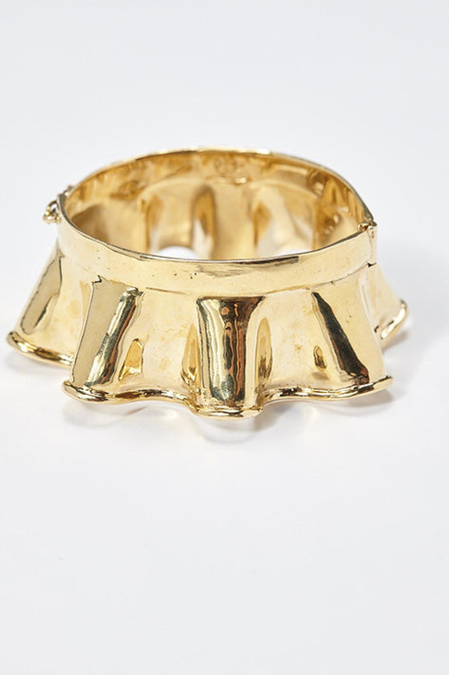 Raven Kauffman | Reclaimed Brass Ruffle Sleeve Cuff