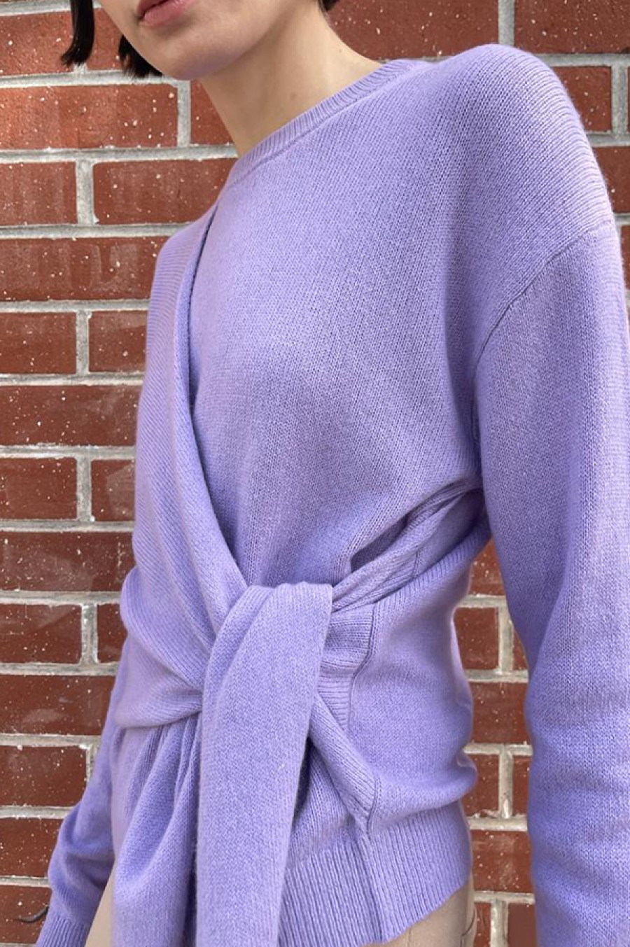 Maria McManus | Knot Crewneck In Lilac