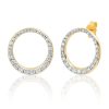 Eriness | Asymmetrical Diamond Loop Earrings