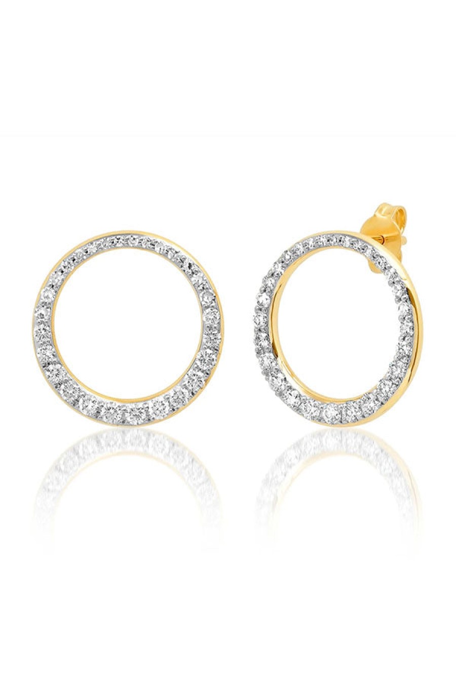 Eriness | Asymmetrical Diamond Loop Earrings