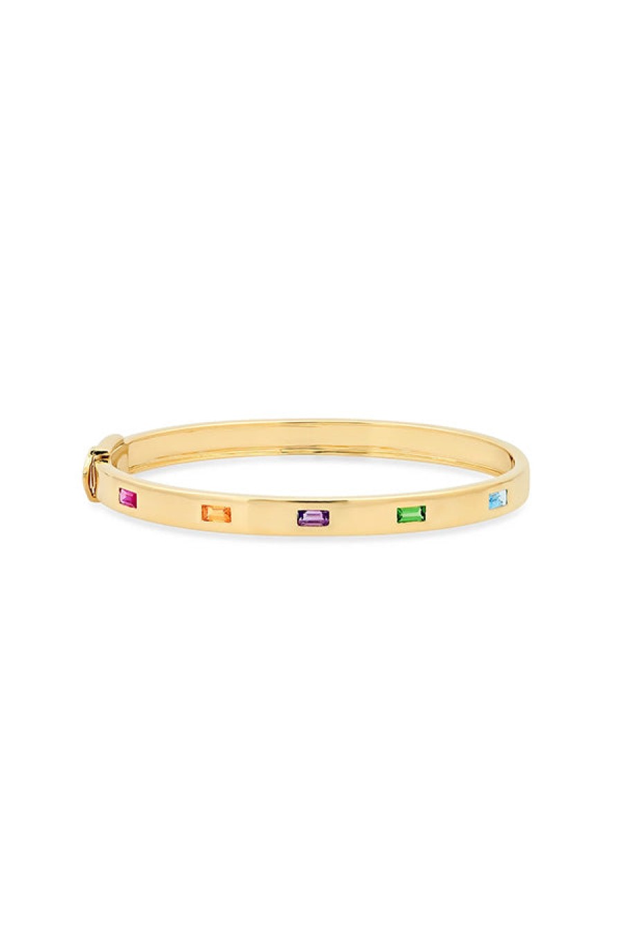 Eriness | Multi Colored Five Baguette Bangle