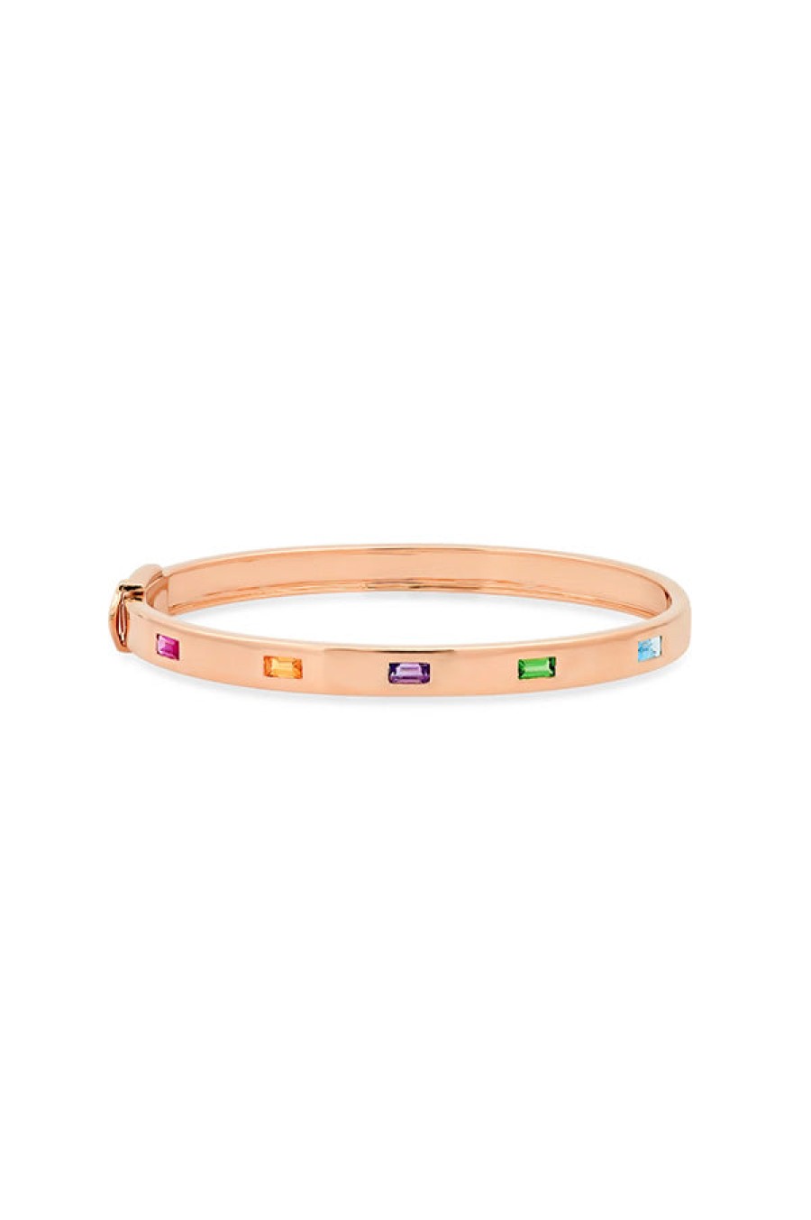 Eriness | Multi Colored Five Baguette Bangle