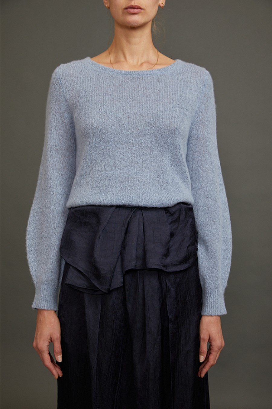 Soyer x Des Kohan | Cashmere Crewneck Sweater In Atlantic Blue