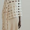 Lauren Manoogian | Handwoven Grid Wrap In Natural