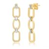 Eriness | Diamond Baguette Flat Link Earring