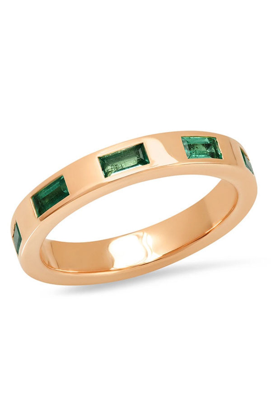 Eriness | Stationary Emerald Baguette Ring