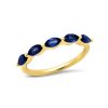 Eriness | Blue Sapphire Marquise Half Eternity Band