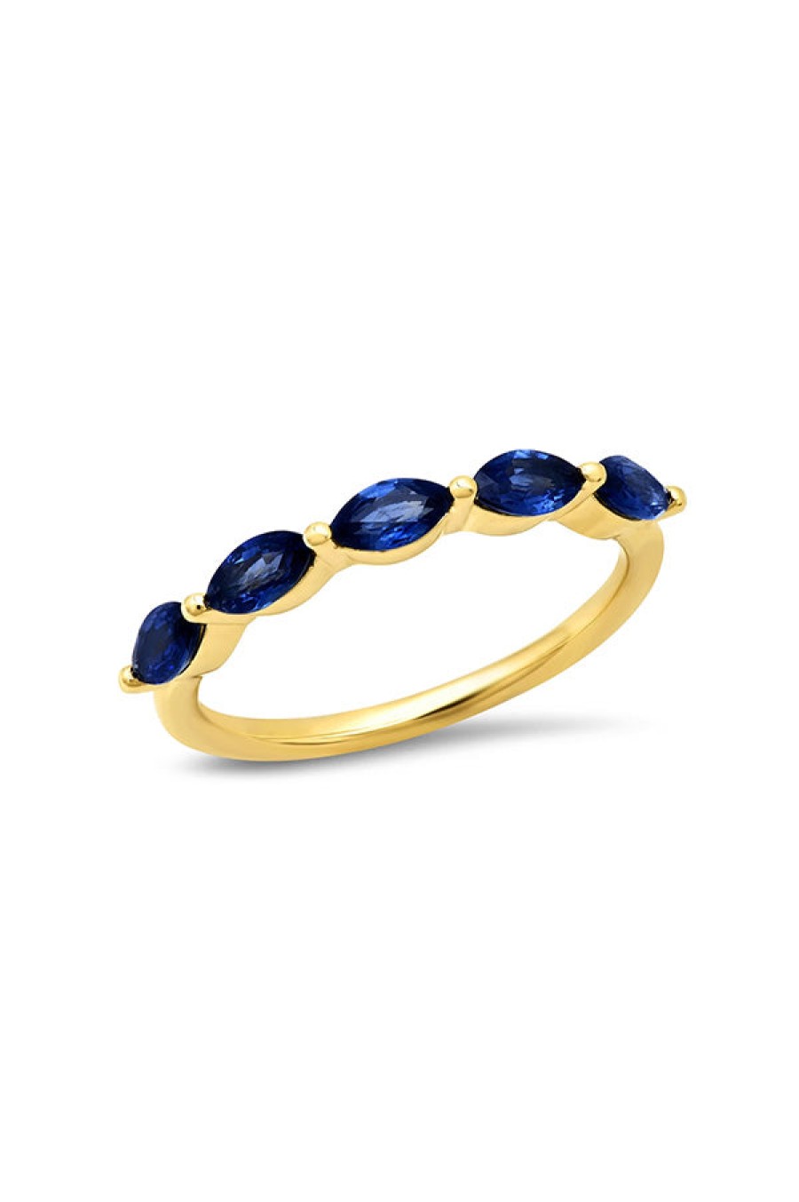 Eriness | Blue Sapphire Marquise Half Eternity Band