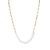 Gabriela Artigas | Ascending Pearls Necklace On Rectangular Chain