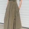 Dusan | Long Corduroy Skirt In Khaki