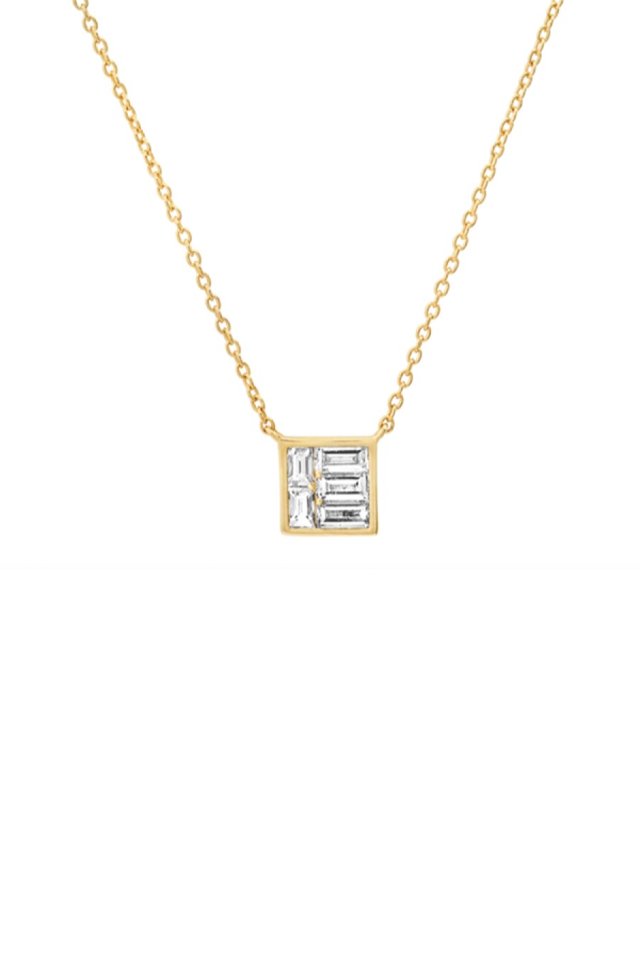 Eriness | Diamond Square Illusion Necklace