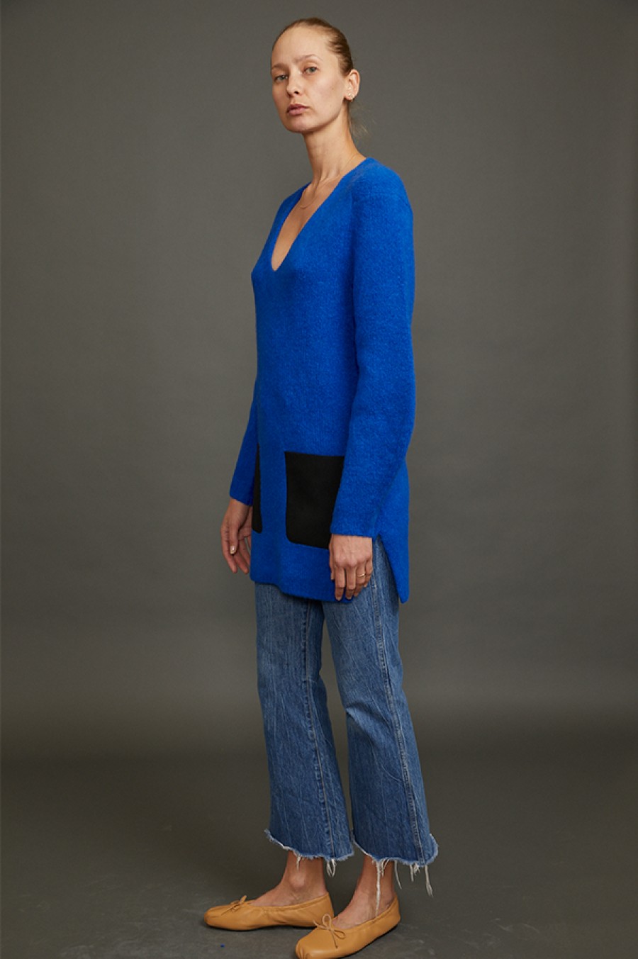 Soyer x Des Kohan | The Patch Pocket Tunic In Cobalt Blue