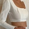 LE KASHA | Jazirat Linen Crop Top