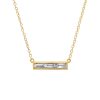 Eriness | Triple Diamond Baguette Necklace