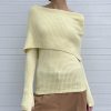 Maria McManus | Ribbed Cape Sweater In Pale Yellow