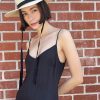 Organic by John Patrick | Calf-Length Bias Long Slip In Black