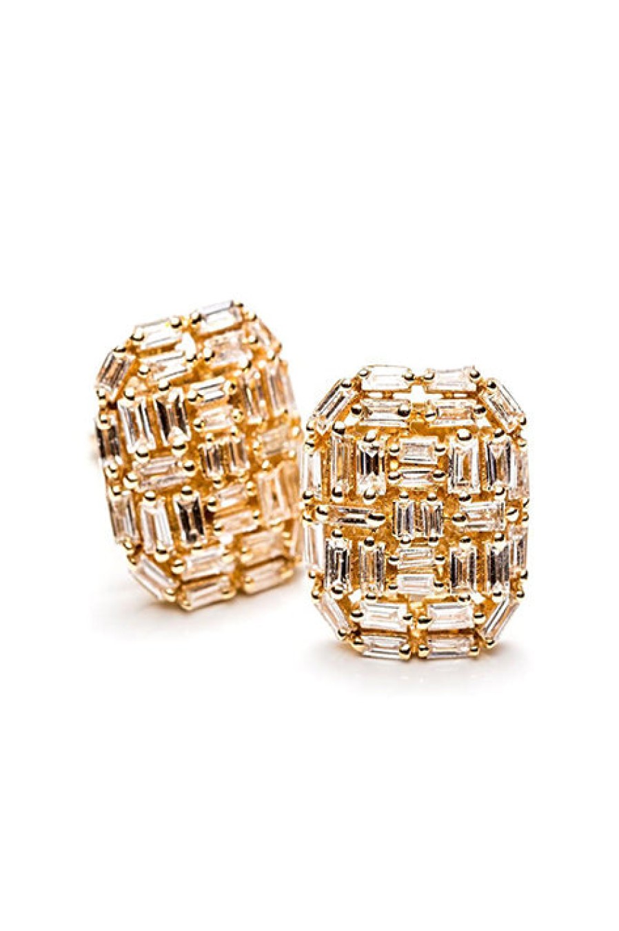 Zofia Day | Baguette Deco Shield Earrings