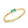 Eriness | Emerald Baguette Solitaire Ring