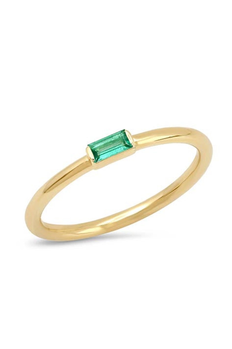 Eriness | Emerald Baguette Solitaire Ring