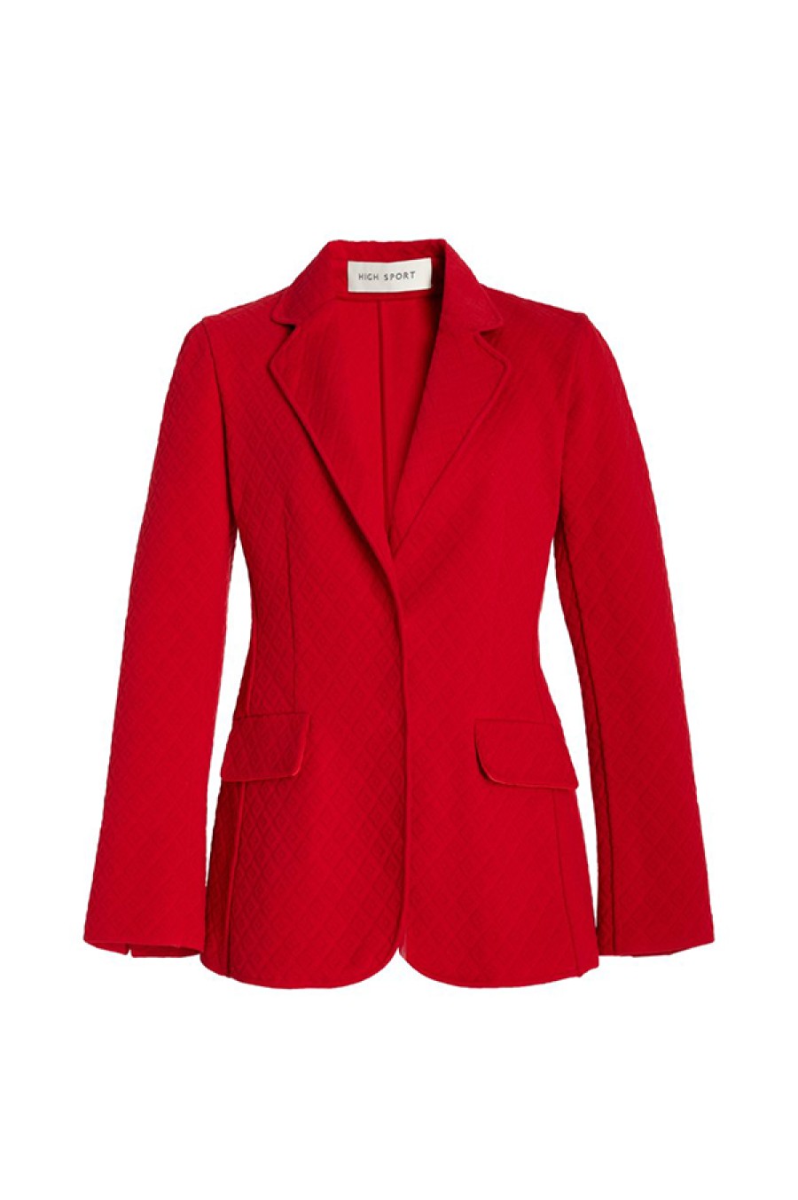 High Sport | Remi Stretch-Cotton Diamond-Jacquard Jacket In Red