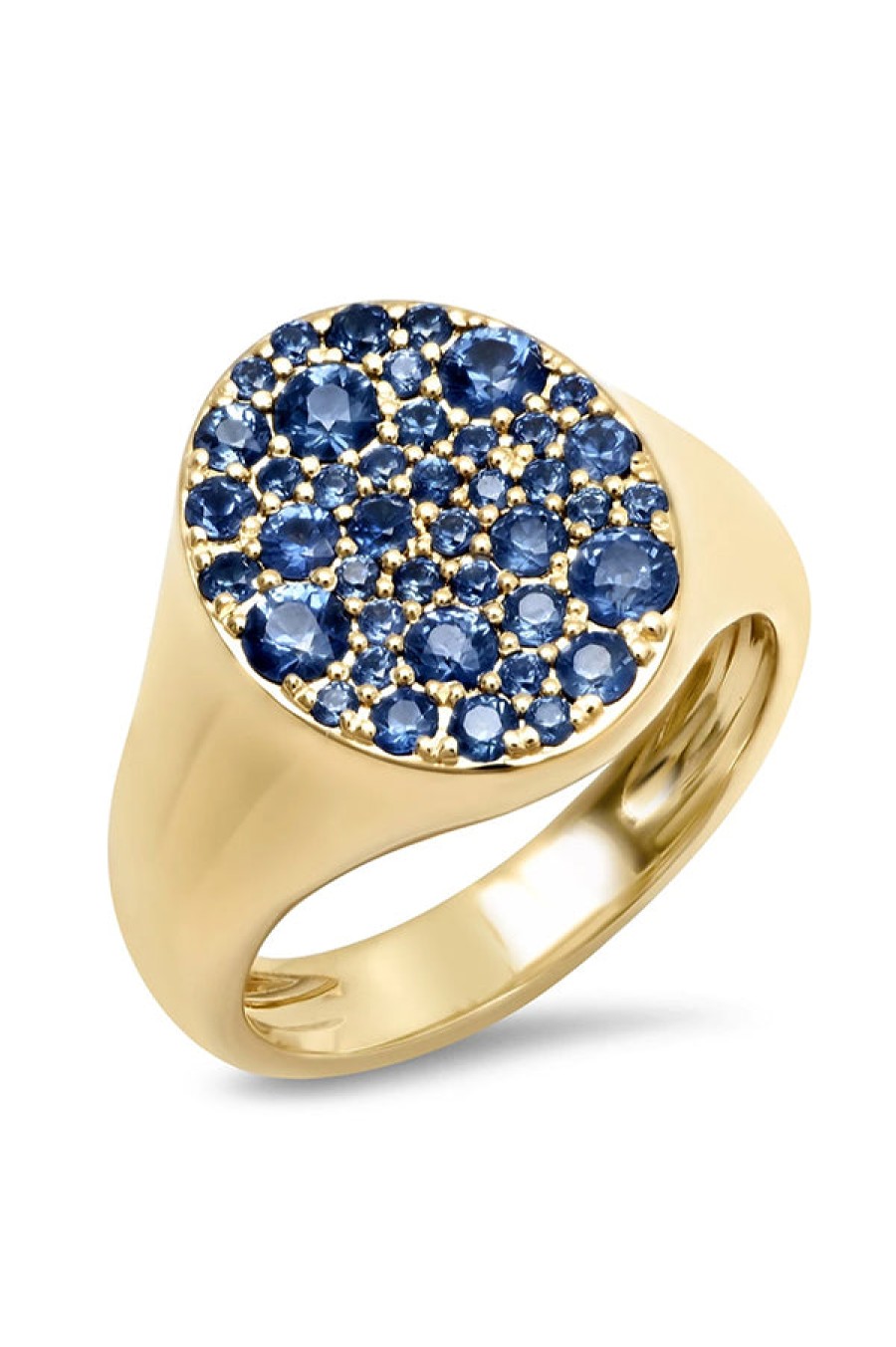 Eriness | Blue Sapphire Signet Pinky Ring