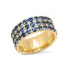 Eriness | Triple Row Blue Sapphire Band