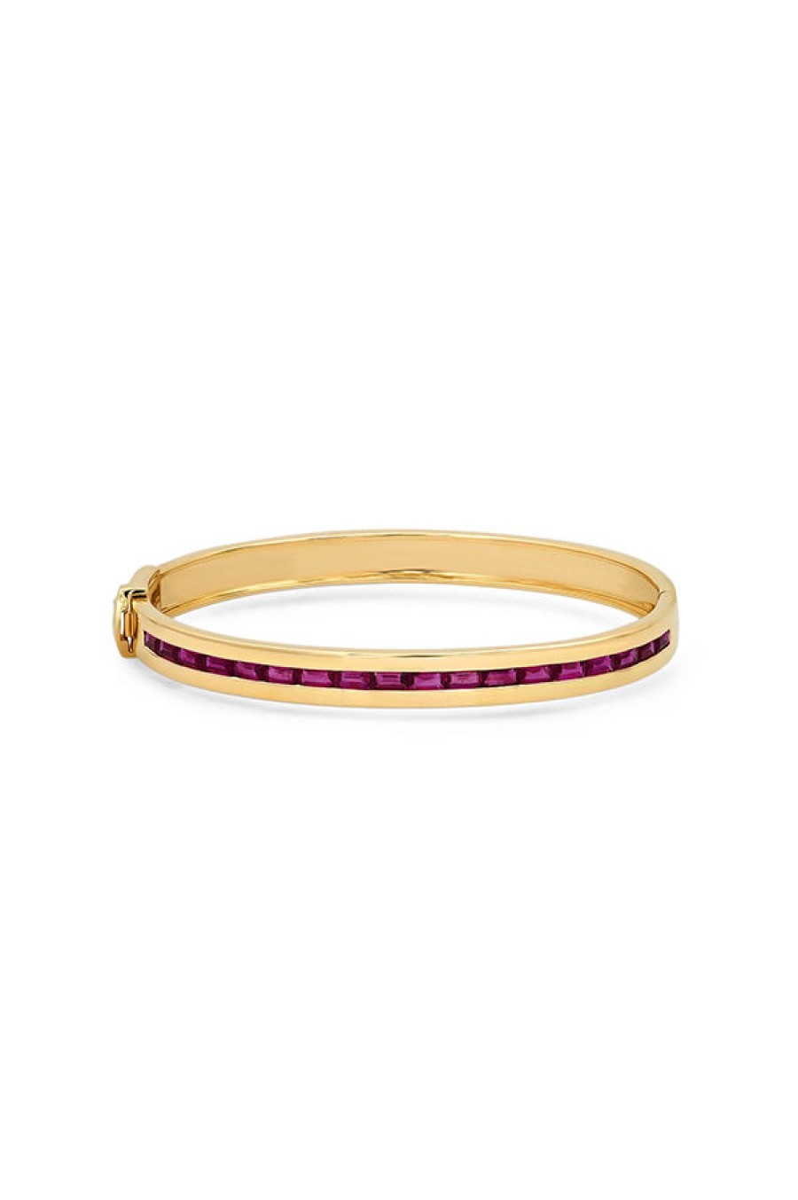 Eriness | Ruby Baguette Row Bangle