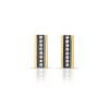 Nancy Newberg | Diamond Stripe Earrings In 14K Yellow Gold Black With Ruthenium Trim