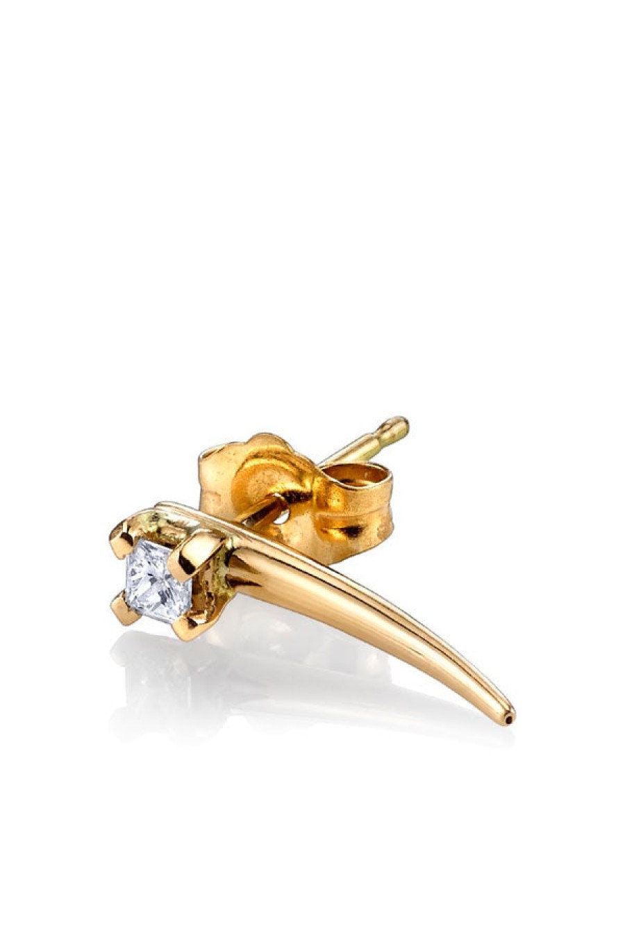 Gabriela Artigas | Princess Cut Diamond Drop Down Tusk Earring