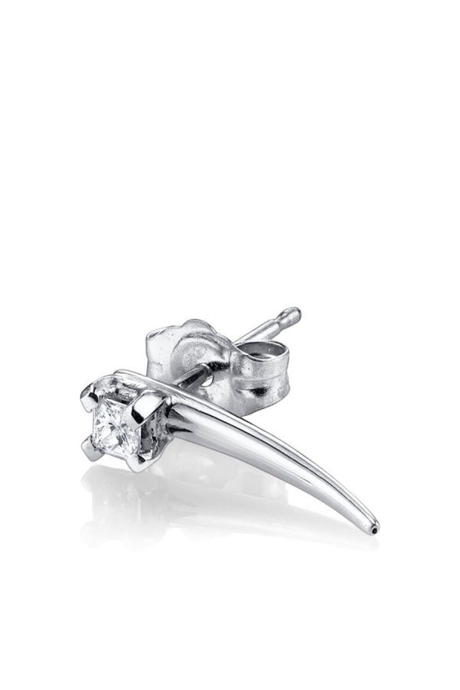 Gabriela Artigas | Princess Cut Diamond Drop Down Tusk Earring