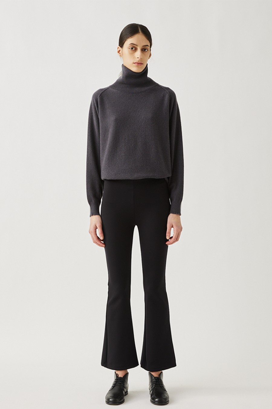 Dusan | Neoprene Flared Crop Pants In Black