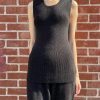 Lauren Manoogian | Rib Tank In Black Melange