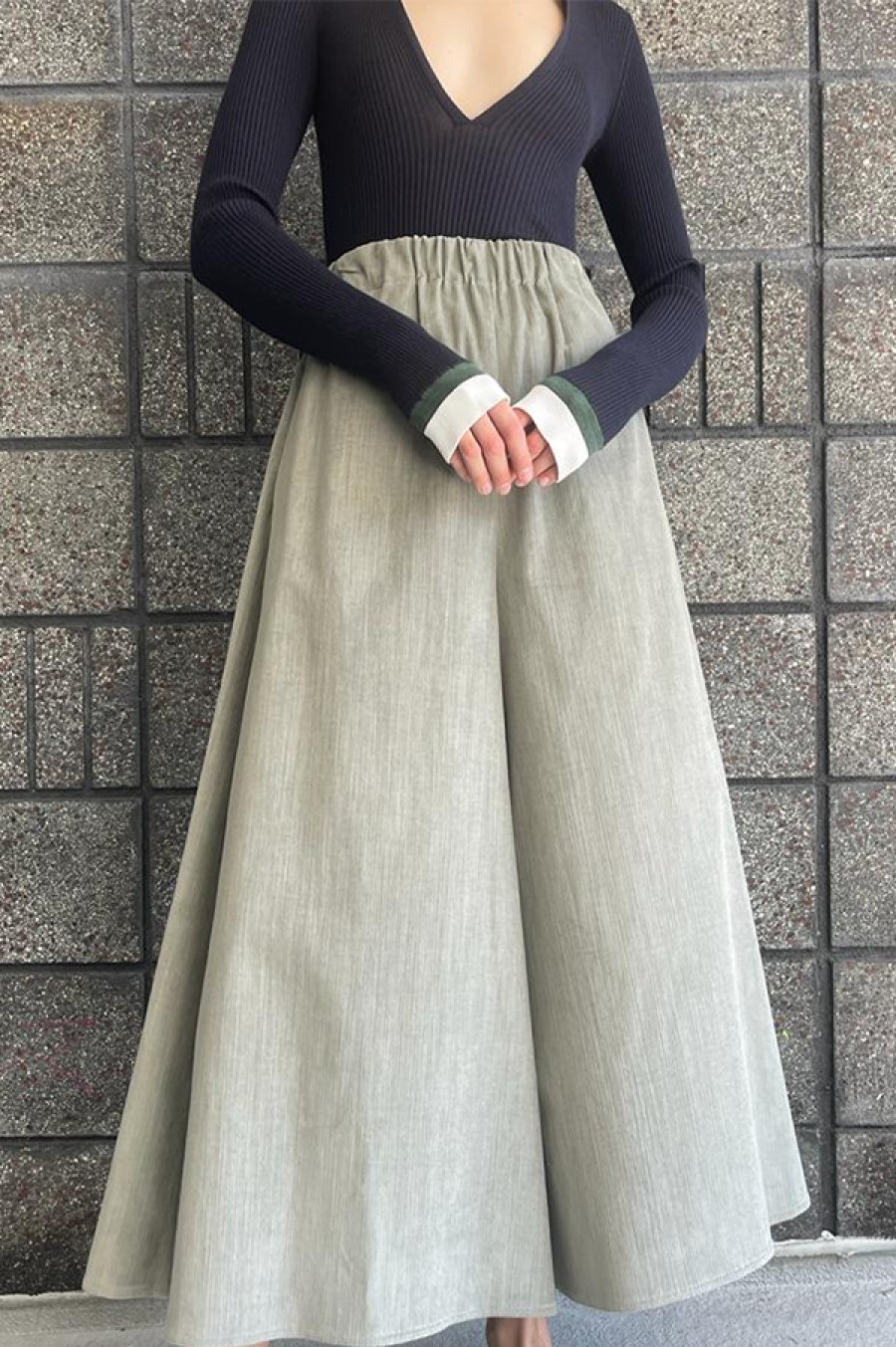 Dusan | Corduroy Gaucho Pants In Silver