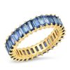 Eriness | Blue Sapphire Vertical Baguette Ring