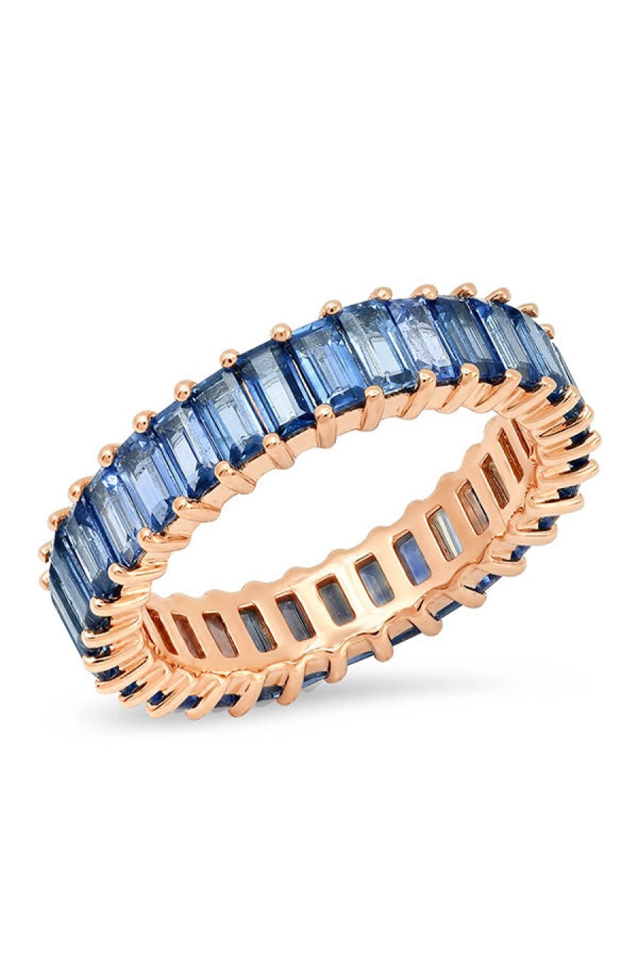 Eriness | Blue Sapphire Vertical Baguette Ring