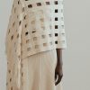 Lauren Manoogian | Handwoven Grid Wrap In Natural