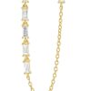 Eriness | Diamond Baguette Link And Chain Stud