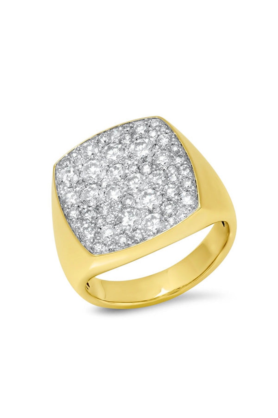 Eriness | Diamond Cushion Signet Ring