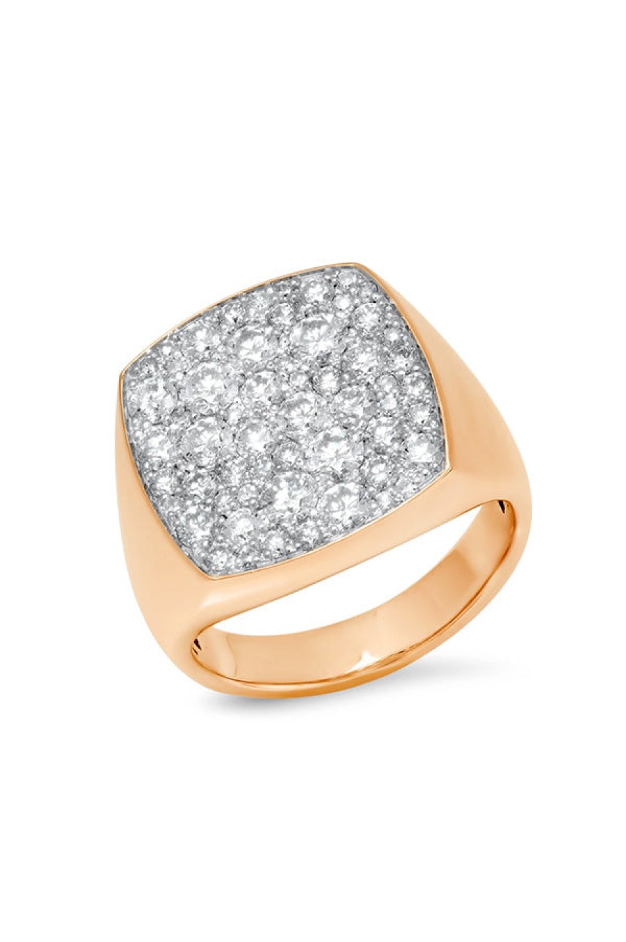 Eriness | Diamond Cushion Signet Ring