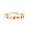 Nancy Newberg | Diamond Box 14K Yellow Gold Bangle With Black Ruthenium Bevel Trim