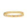 Eriness | Pink Sapphire Princess Cut And Round Bangle